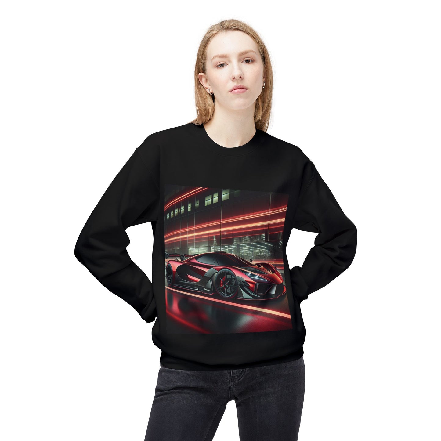 Supra Red Softstyle Fleece Crewneck Sweatshirt